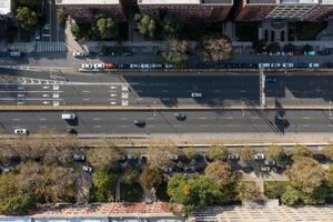 aéreo paisagem urbana Visão grandes oceano via pública dentro brooklyn, Novo Iorque. foto