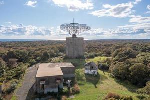 acampamento herói Estado parque e a semiautomático terra meio Ambiente sábio radar instalação, agora desativado dentro montauk, grandes ilha. foto