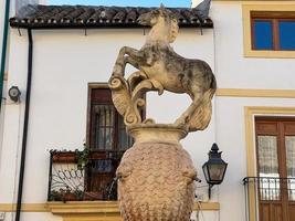 praça del pote é uma quadrado dentro a histórico Centro do Córdoba, Espanha, e datas costas para a xvi século. foto