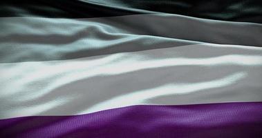 assexual símbolo bandeira fundo. 3d ilustração foto