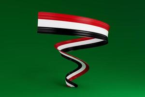 Síria bandeira fita em verde fundo 3d ilustração foto