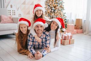 família Tempo para Natal celebração foto