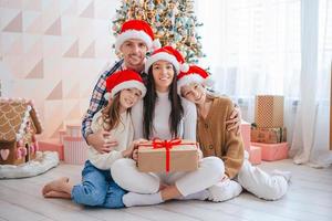 família Tempo para Natal celebração foto