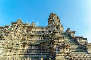 bela vista do templo de angkor wat, camboja foto