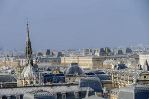 telhados em paris foto