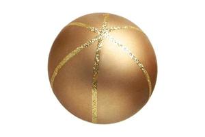 4177 ouro Natal bola isolado em uma transparente fundo foto