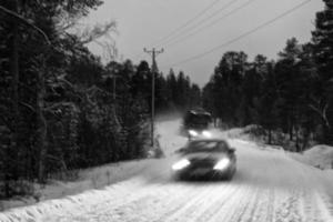 estrada da Lapônia no inverno foto