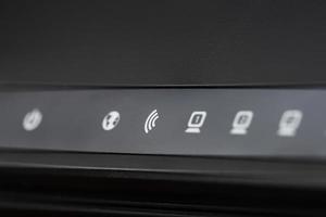 Wi-fi roteador indicação ícones para macro ao controle. foto