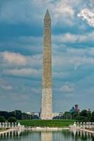 obelisco do monumento de washington no panorama do shopping dc foto