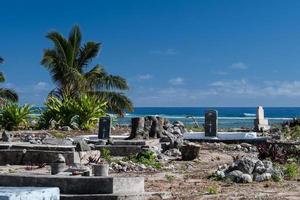 grande veterano de guerra sepultura coco tropical oceano pacífico praia foto