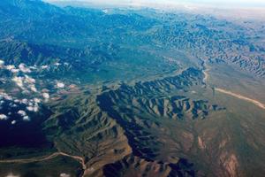 montanhas do Baja Califórnia sur México aéreo Visão foto