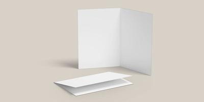 em branco bifold folheto ilustração para brincar. 3d renderizar. foto