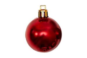 5133 vermelho Natal bola decoração isolado em uma transparente fundo foto