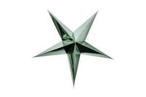 571 verde Natal Estrela isolado em uma transparente fundo foto
