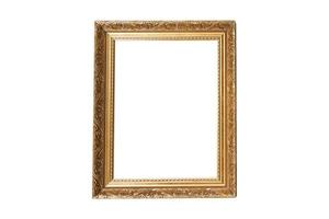 148 dourado retrato cenário quadro, Armação brincar isolado em uma transparente fundo foto