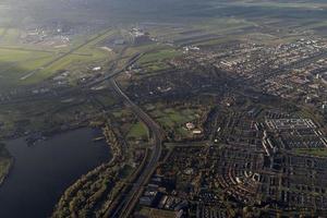 porto de amsterdã canais estradas vista aérea panorama foto