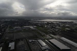 vista aérea da estufa da Holanda foto