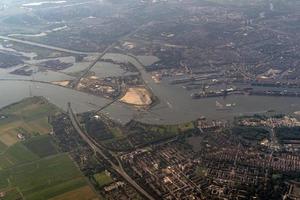 panorama da vista aérea do túnel do porto de amsterdã foto