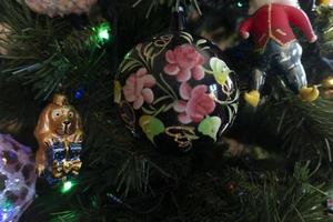 bola de vidro enfeite de árvore de natal de alta qualidade pintados à mão foto