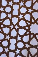 silhueta do laser cortar modelo painel com tolet claro. árabe ornamental painel definir. silhueta ou luz de fundo enfeite para fundo. foto