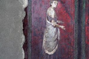 Pompeia ruínas pinturas e mosaicos foto