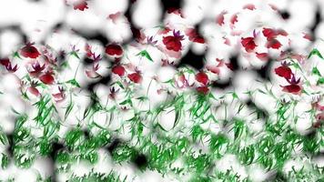 renderização digital de fundo abstrato borbulhante botânico foto