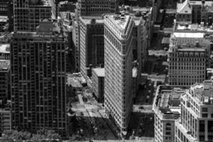aéreo Novo Iorque Manhattan paisagem urbana ferro de passar construção foto