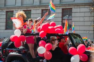 Montreal, Canadá - 18 de agosto de 2013 - parada do orgulho gay foto