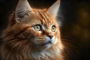 retrato lindo fofa laranja gato fotografia foto