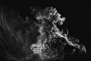branco fumaça em Preto fundo para sobreposição efeito foto