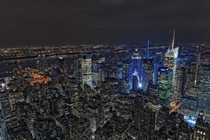 nova york vista noturna panorama paisagem urbana foto