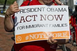 Presidente obama Aja agora para imigrante foto