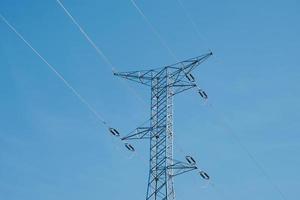 torre de eletricidade para fornecimento de eletricidade foto