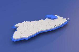 mapa do el salvador região do morazan em azul foto