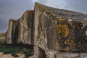 velho alemão bunkers às Utah praia, França. foto