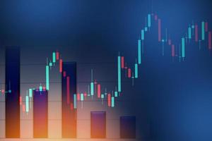 estoque mercado gráfico negociação análise investimento financeiro, estoque troca financeiro ou forex gráfico estoque gráfico gráfico o negócio crise batida perda e crescer acima ganho e lucros ganhar acima tendência crescimento dinheiro foto