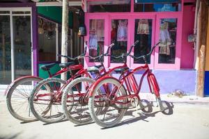 colorida Visão com bicicletas foto