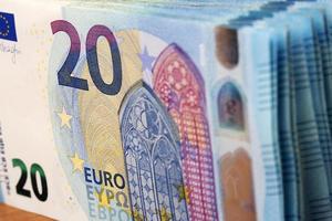 europeu dinheiro - euro - uma o negócio fundo foto