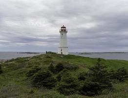 Louisbourg farol dentro capa bretão, nova Escócia foto