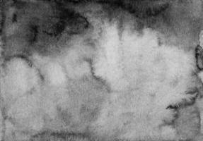 textura de fundo gradiente preto e branco em aquarela. aquarelle abstrato velho pano de fundo monocromático. pinceladas no papel. foto
