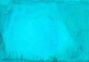 aguarela profundo turquesa fundo textura. aguarela abstrato brilhante mar azul pano de fundo. foto