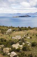 isla del sol no lago titicaca na bolívia foto