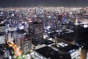 noite Horizonte do Tóquio cidade a partir de uma arranha-céu. foto