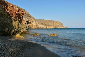 kato zakros Creta de praia pôr do sol cenário foto