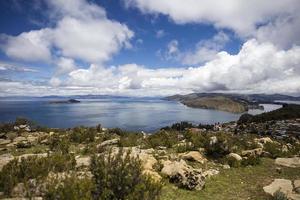 isla del sol no lago titicaca na bolívia foto