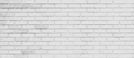 panorama do branco tijolo parede fundo e textura foto
