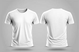 brincar do uma em branco real branco camiseta com grandes mangas isolado em branco fundo. foto