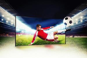 realismo do esportivo imagens transmissão em Alto definição televisão foto