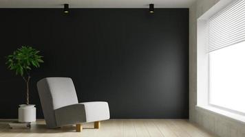 interior de uma sala de estar moderna em renderização em 3d