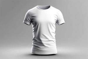 brincar do uma em branco real branco camiseta com grandes mangas isolado em branco fundo. foto